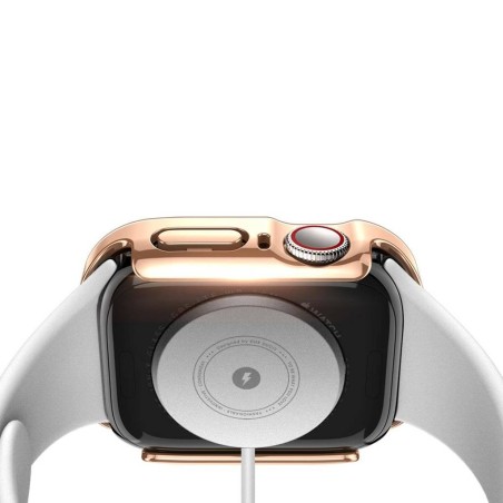 LCD apsauginis stikliukas/dėklas Dux Ducis Hamo Apple Watch 44mm rožinis