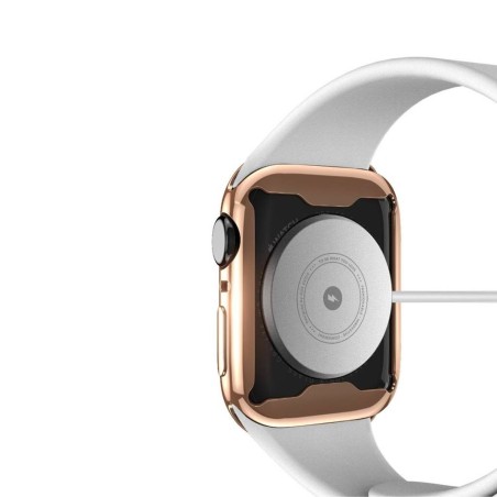 LCD apsauginis stikliukas/dėklas Dux Ducis Samo Apple Watch 44mm rožinis