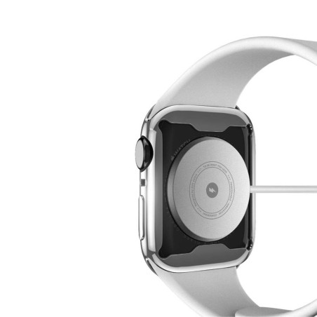 LCD apsauginis stikliukas/dėklas Dux Ducis Samo Apple Watch 45mm sidabrinis