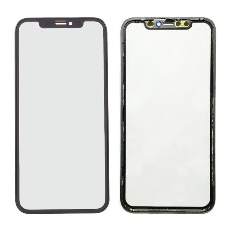 LCD stikliukas Apple iPhone 11 su rėmeliu ir OCA juodas V3