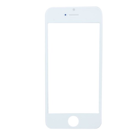 LCD stikliukas Apple iPhone 5 su rėmeliu ir OCA baltas ORG