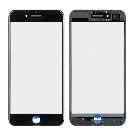 LCD stikliukas Apple iPhone 7 Plus su rėmeliu ir OCA juodas V2 ORG