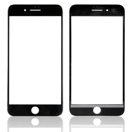 LCD stikliukas Apple iPhone 8 Plus su rėmeliu ir OCA juodas V2 ORG