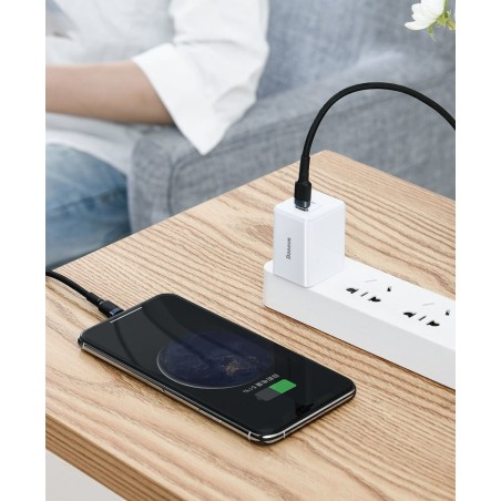 USB kabelis Baseus Cafule PD20W Type-C to Lightning 1.0m pilkas-juodas CATLKLF-G1