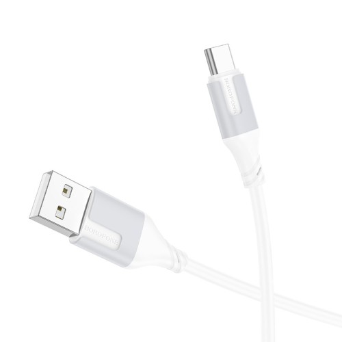 USB kabelis Borofone BX101 USB-A to USB-C 1.0m baltas