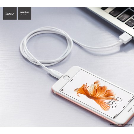 USB kabelis Hoco X1 Lightning 1.0m baltas