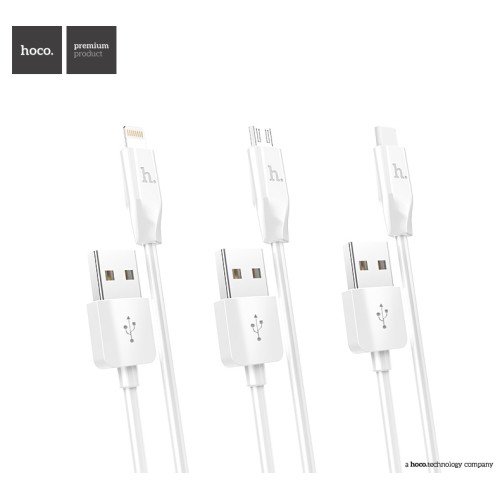 USB kabelis Hoco X1 Lightning 1.0m baltas