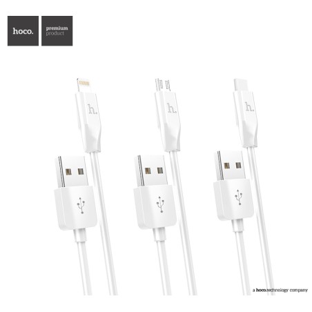 USB kabelis Hoco X1 Type-C 1.0m baltas