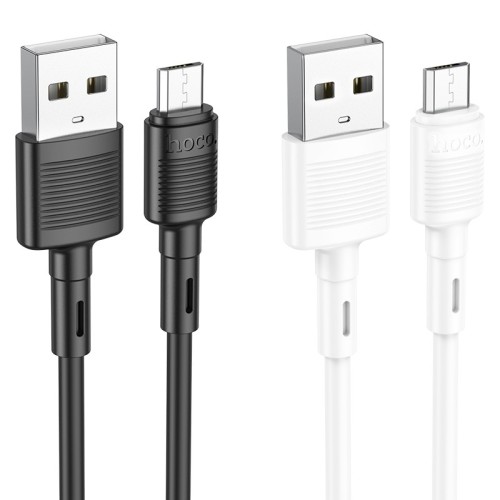 USB kabelis Hoco X83 USB-A to MicroUSB 1.0m juodas