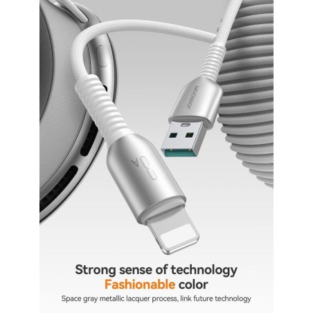 USB kabelis Joyroom S-A51 USB-A to Lightning 3A 1.2m pilkas