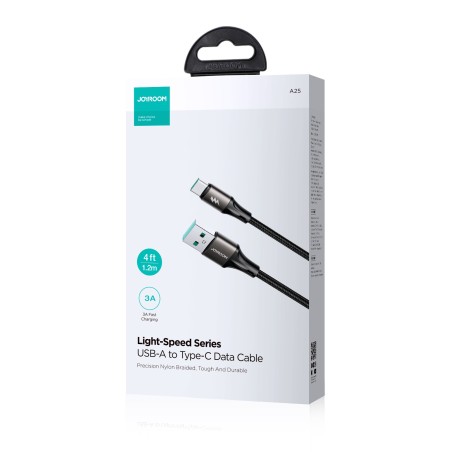USB kabelis Joyroom SA25-AC3 USB to USB-C 3A 1.2m juodas