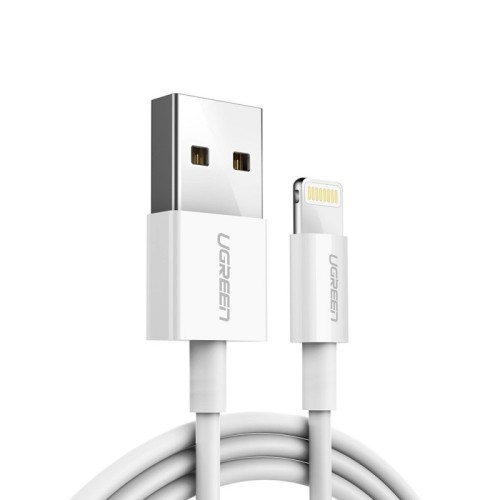 USB kabelis Ugreen US155 MFi USB to Lightning 2.4A 2.0m baltas