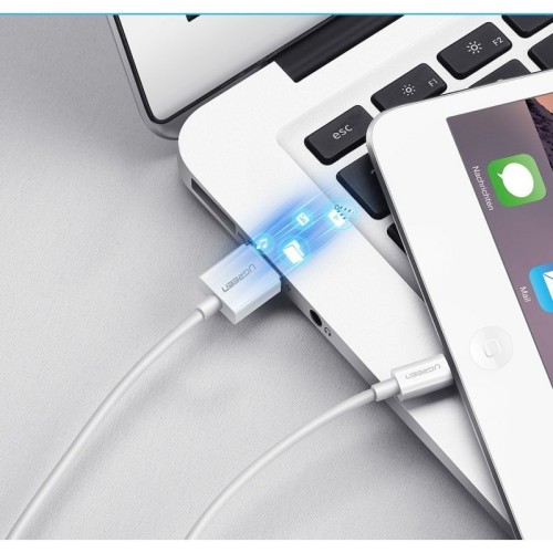 USB kabelis Ugreen US155 MFi USB to Lightning 2.4A 2.0m baltas