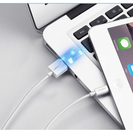 USB kabelis Ugreen US155 MFi USB to Lightning 2.4A 2.0m baltas