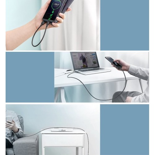 USB kabelis Ugreen US287 USB to USB-C 3A 1.0m juodas