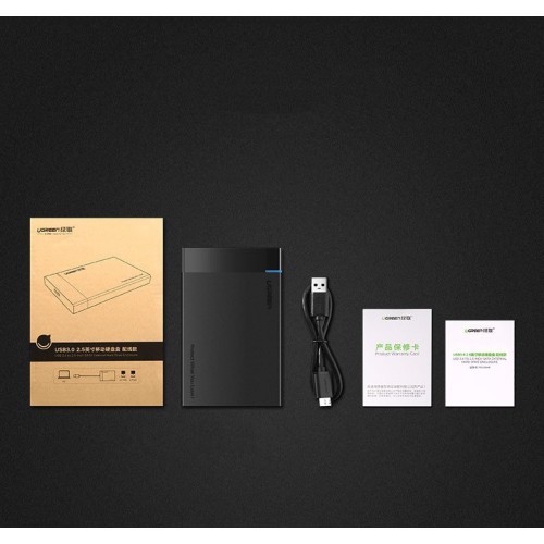 2.5 HDD SSD adapteris Ugreen US221 + 0.5m cable juodas