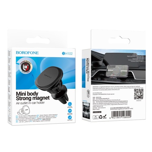 Automobilinis telefono laikiklis Borofone BH102 (air vent) juodas