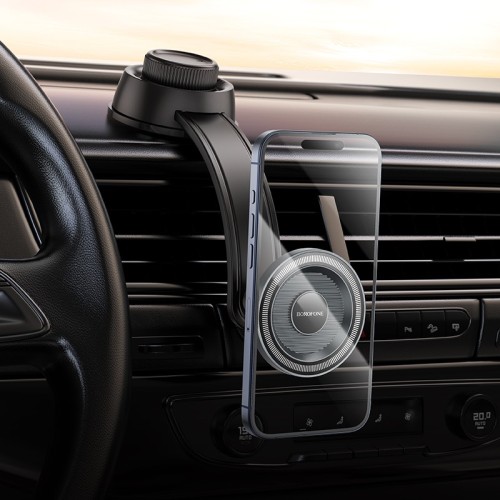 Automobilinis telefono laikiklis Borofone BH123 (dashboard) juodas