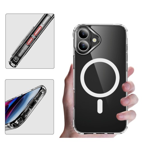 Dėklas Perfectionists Clear Mag Case Apple iPhone 16 skaidrus