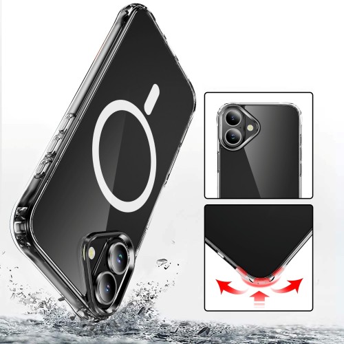 Dėklas Perfectionists Clear Mag Case Apple iPhone 16 skaidrus