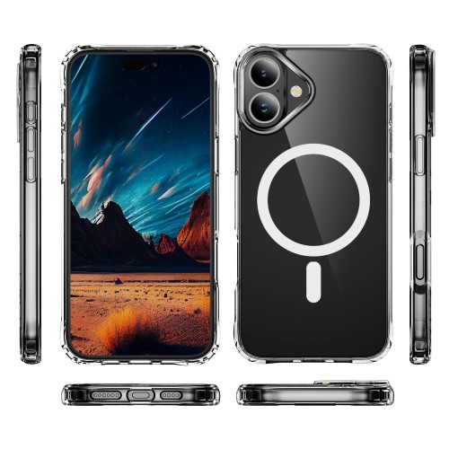 Dėklas Perfectionists Clear Mag Case Apple iPhone 16 skaidrus