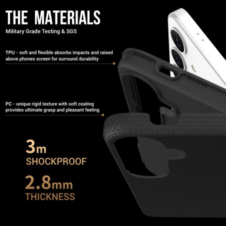Dėklas Perfectionists Triangle Case Samsung A366 A36 5G juodas