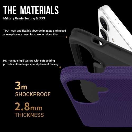 Dėklas Perfectionists Triangle Case Samsung A556 A55 5G violetinis