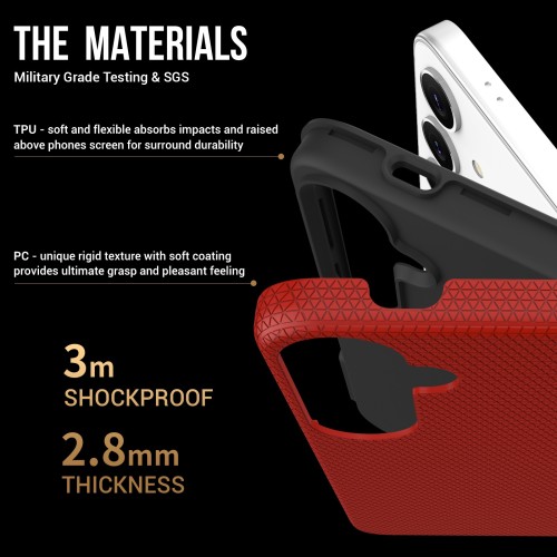 Dėklas Perfectionists Triangle Case Samsung A566 A56 5G raudonas