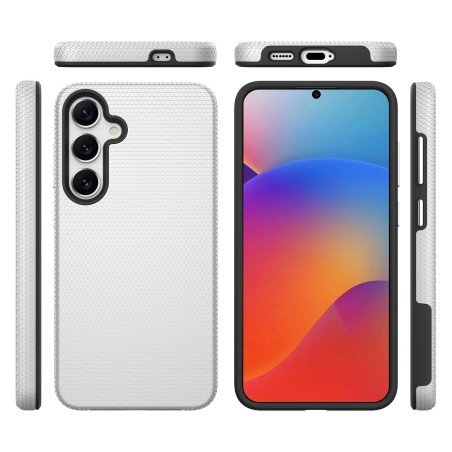 Dėklas Perfectionists Triangle Case Samsung A566 A56 5G sidabrinis