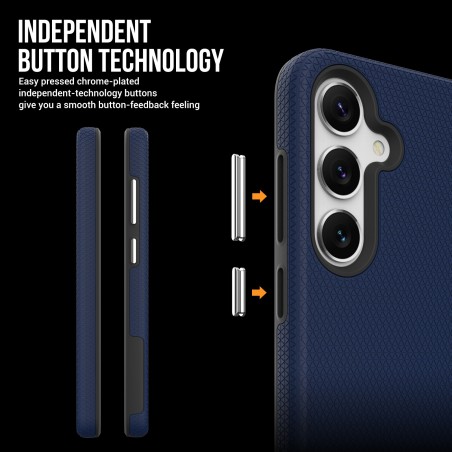 Dėklas Perfectionists Triangle Case Samsung A566 A56 5G tamsiai mėlynas