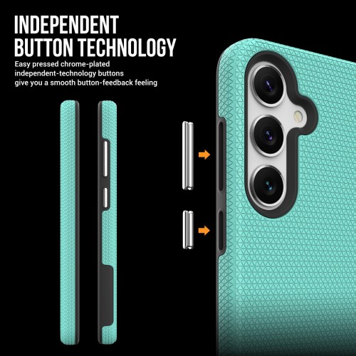 Dėklas Perfectionists Triangle Case Samsung S721 S24 FE žalias