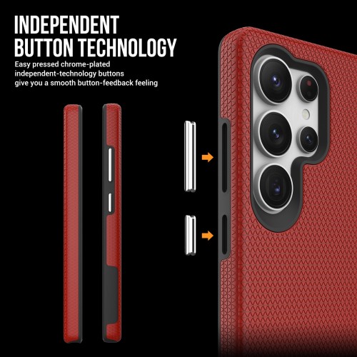 Dėklas Perfectionists Triangle Case Samsung S908 S22 Ultra 5G raudonas