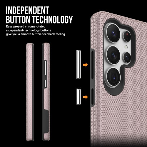 Dėklas Perfectionists Triangle Case Samsung S908 S22 Ultra 5G rožinio aukso