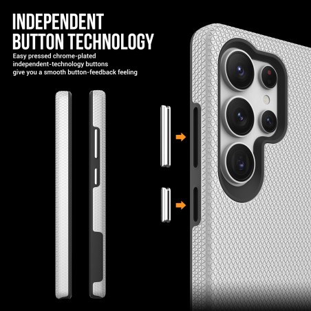 Dėklas Perfectionists Triangle Case Samsung S908 S22 Ultra 5G sidabrinis
