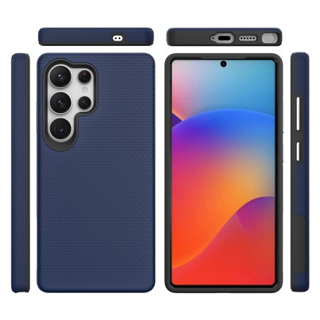 Dėklas Perfectionists Triangle Case Samsung S908 S22 Ultra 5G tamsiai mėlynas