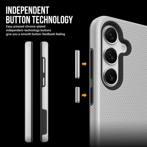 Dėklas Perfectionists Triangle Case Samsung S911 S23 5G sidabrinis