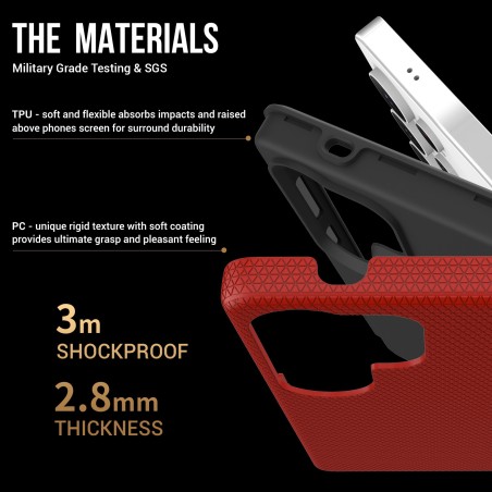 Dėklas Perfectionists Triangle Case Samsung S918 S23 Ultra 5G raudonas