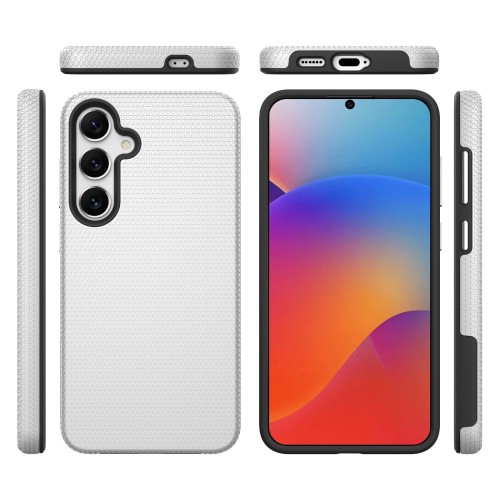 Dėklas Perfectionists Triangle Case Samsung S921 S24/S931 S25 sidabrinis