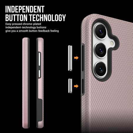 Dėklas Perfectionists Triangle Case Samsung S926 S24 Plus/S936 S25 Plus rožinio aukso