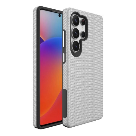 Dėklas Perfectionists Triangle Case Samsung S928 S24 Ultra sidabrinis
