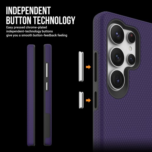 Dėklas Perfectionists Triangle Case Samsung S928 S24 Ultra violetinis