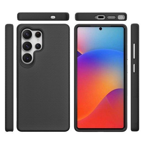Dėklas Perfectionists Triangle Case Samsung S938 S25 Ultra juodas