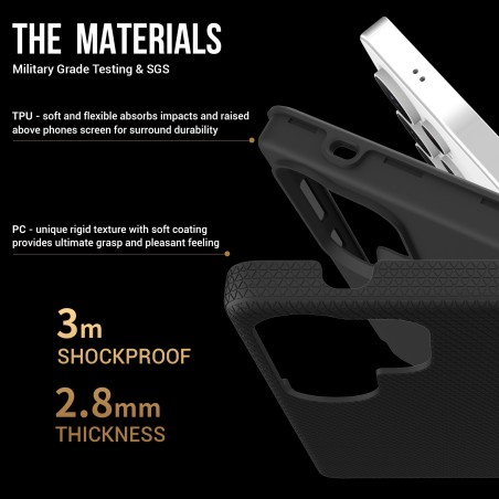 Dėklas Perfectionists Triangle Case Samsung S938 S25 Ultra juodas
