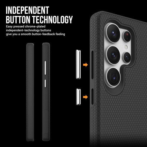 Dėklas Perfectionists Triangle Case Samsung S938 S25 Ultra juodas