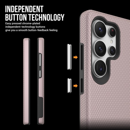 Dėklas Perfectionists Triangle Case Samsung S938 S25 Ultra rožinio aukso