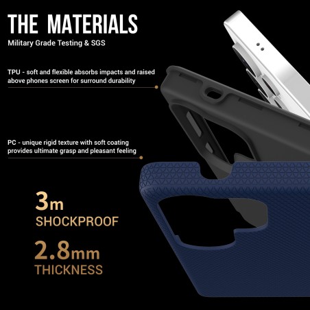 Dėklas Perfectionists Triangle Case Samsung S938 S25 Ultra tamsiai mėlynas