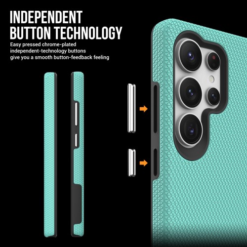 Dėklas Perfectionists Triangle Case Samsung S938 S25 Ultra žalias