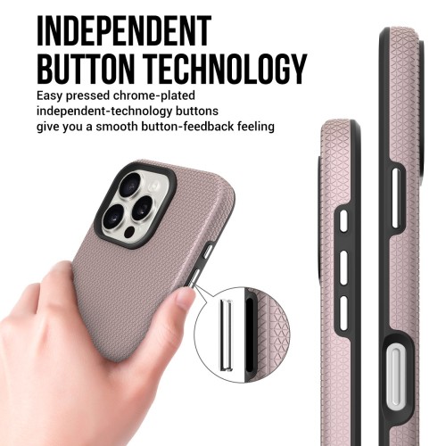 Dėklas Perfectionists Triangle Mag Case Apple iPhone 12 Pro Max rožinio aukso