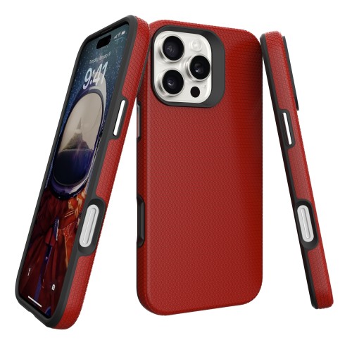 Dėklas Perfectionists Triangle Mag Case Apple iPhone 12/12 Pro raudonas