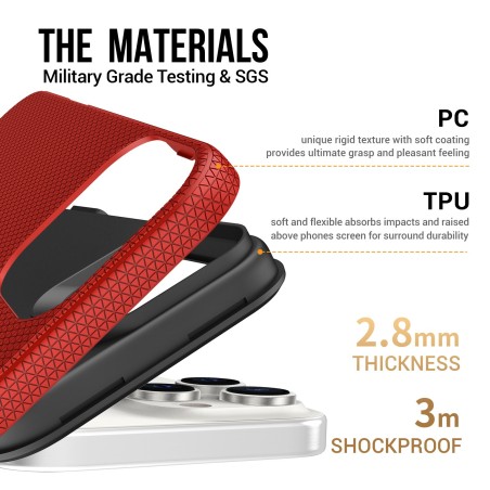 Dėklas Perfectionists Triangle Mag Case Apple iPhone 12/12 Pro raudonas